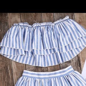 NWOT: Striped Flyaway Top